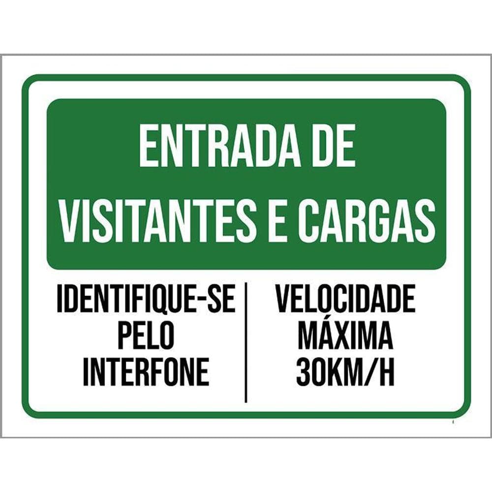 Kit 3 Placa Acm Entradas Visitantes Cargas Interfone 18X23