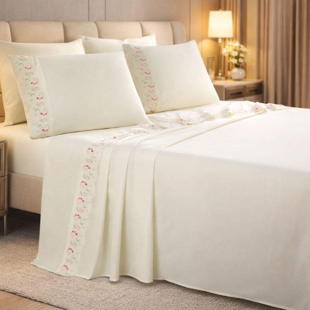 Jogo Cama Box Queen Solene 100%Algodao Extra Macio Premium