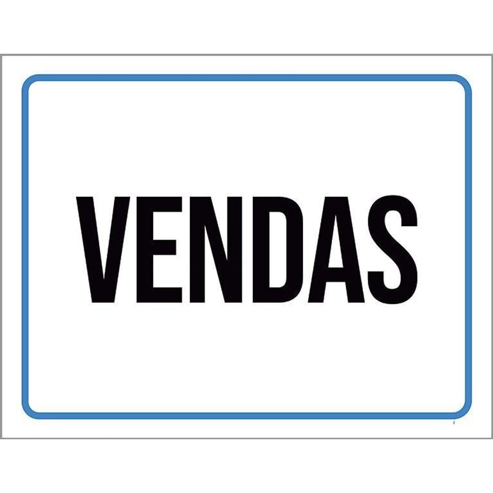 Placa Acm Vendas Setor Azul 18X23