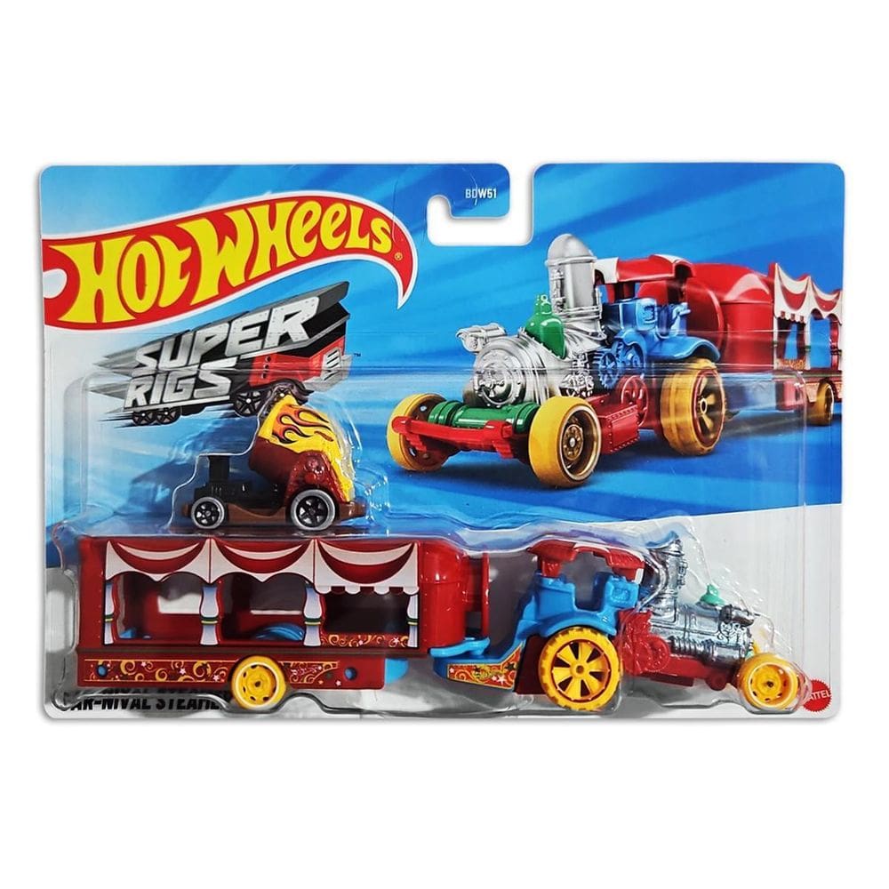Hot Wheels Caminhão Com Carrinho Super Rigs - Mattel Bdw51 C