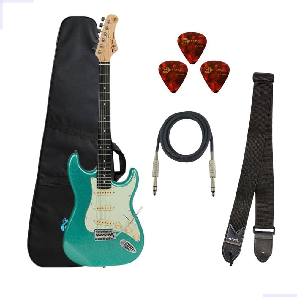 Kit Guitarra Tagima Strato Tg500 Msg Metallic Surf Green