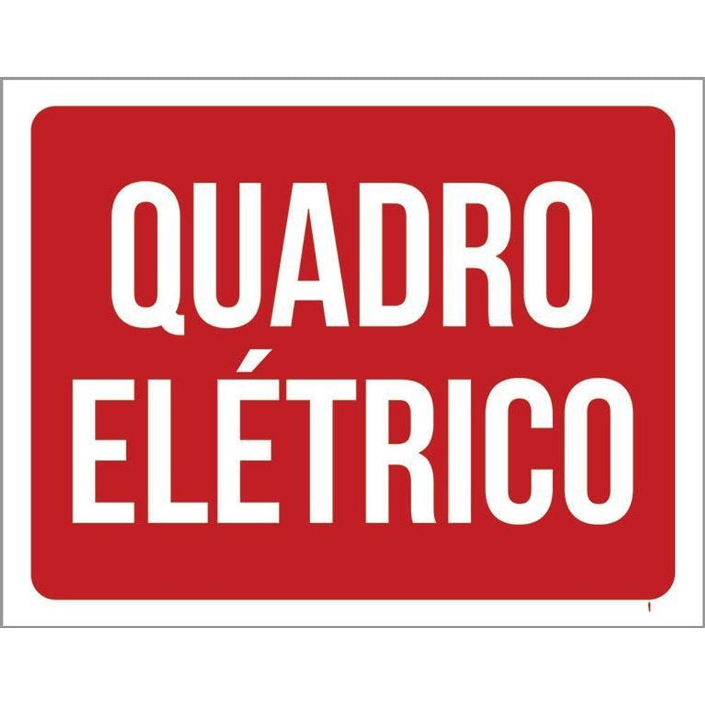 Placa Acm Quadro Elétrico Vermelho 18X23