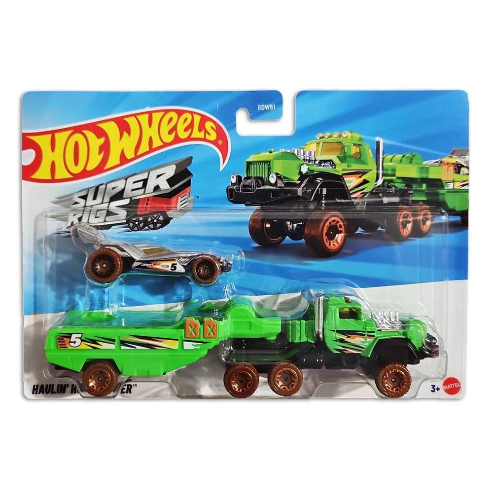 Hot Wheels Caminhão Com Carrinho Super Rigs - Mattel Bdw51 H