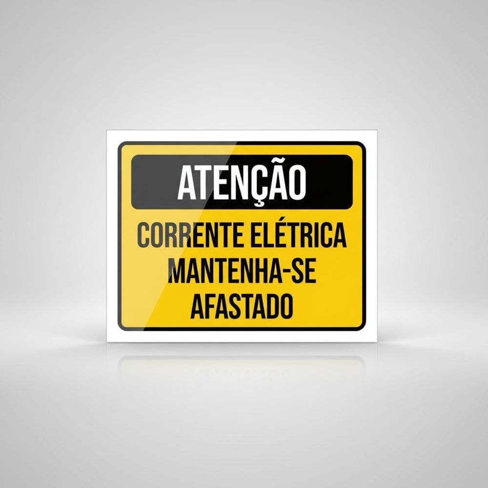 Placa Acm De Atenção Corrente Elétrica 18X23