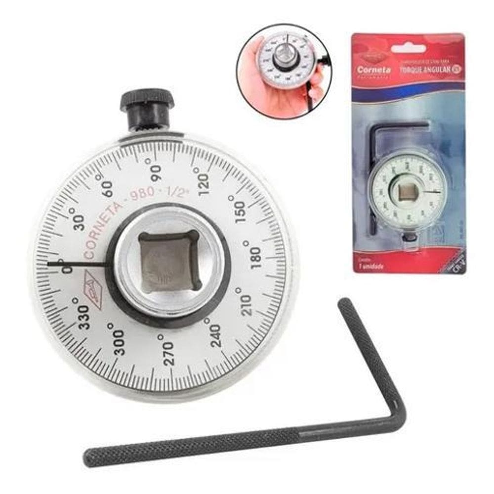 2X Transferidor Grau 360 Torque Angular 1/2 9998000 Corneta