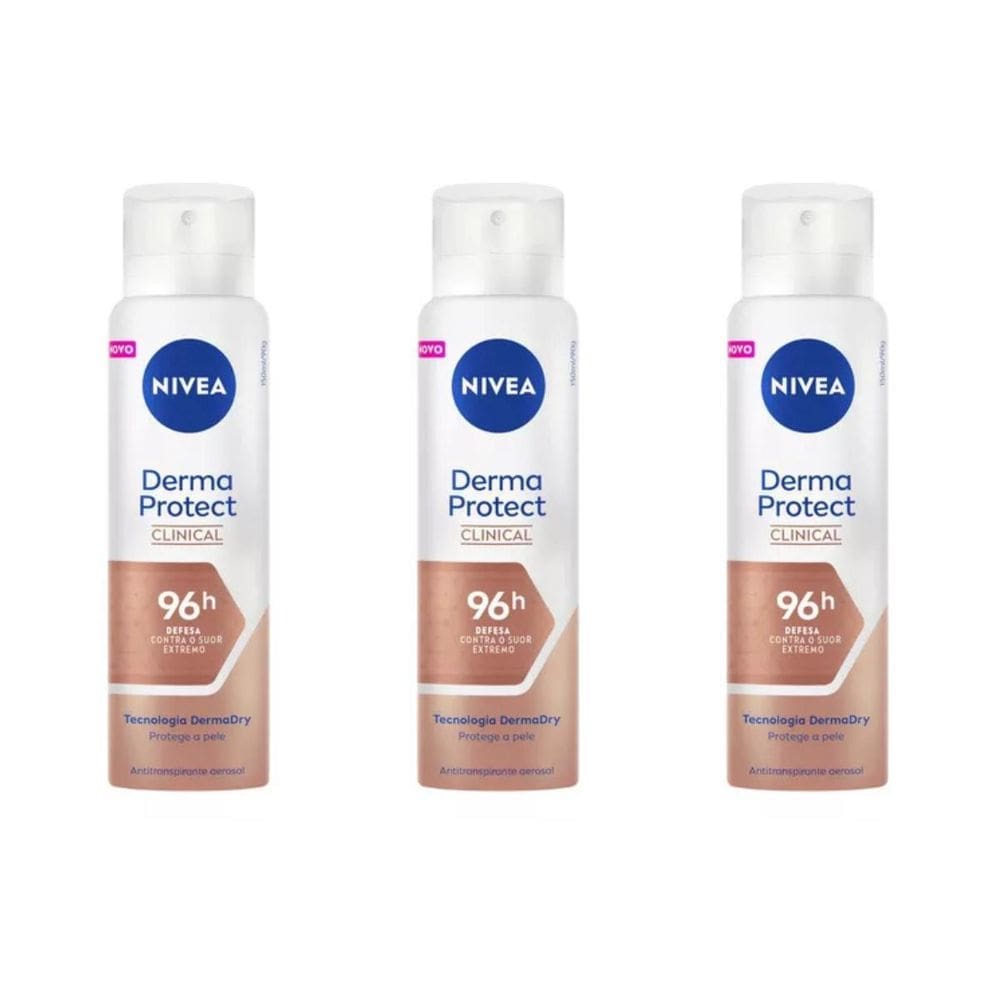 Kit 3 Antitranspirante Nivea Derma Protect Clinical 150 Ml