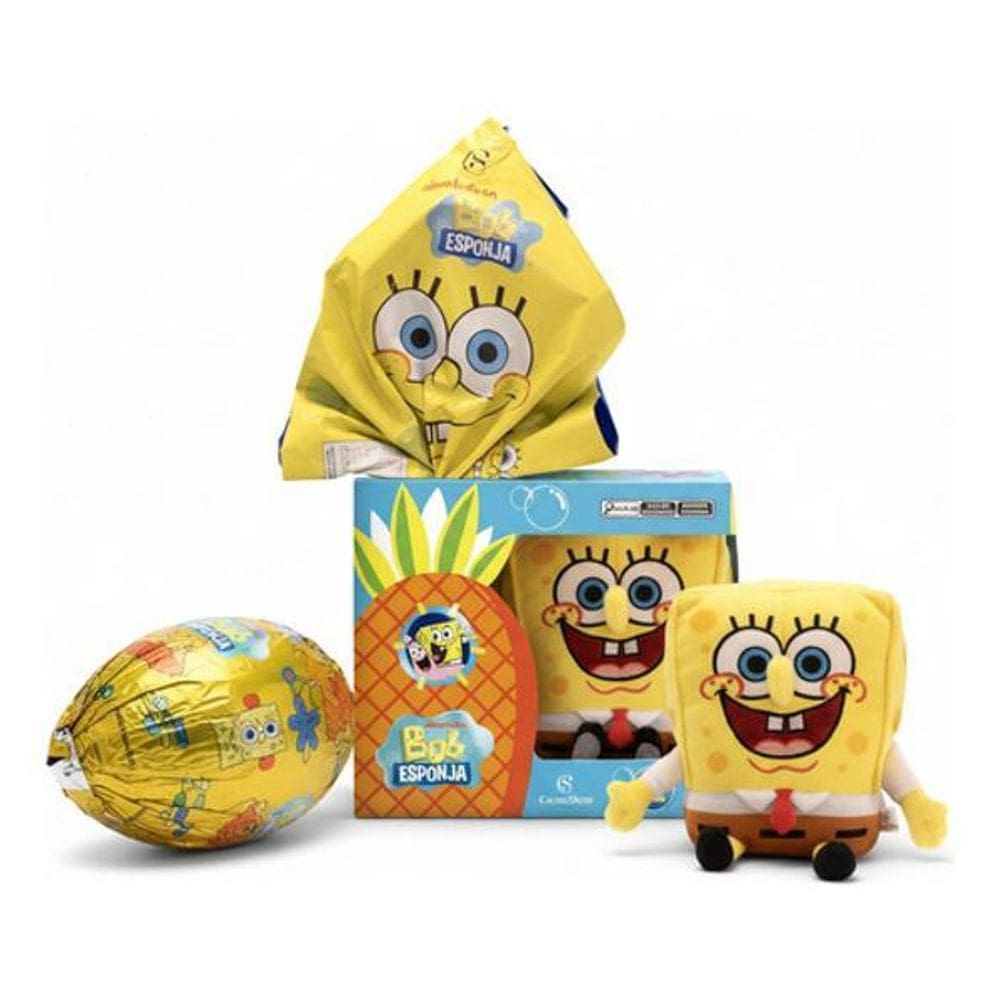 Ovo De Páscoa Cacau Show Pelúcia Bob Esponja Fofo 170G