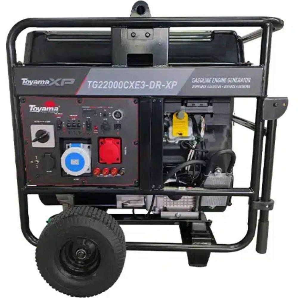 Gerador à Gasolina 23,75 KVA Partida Elétrica com AVR Mono 220V Trif 380V TOYAMA