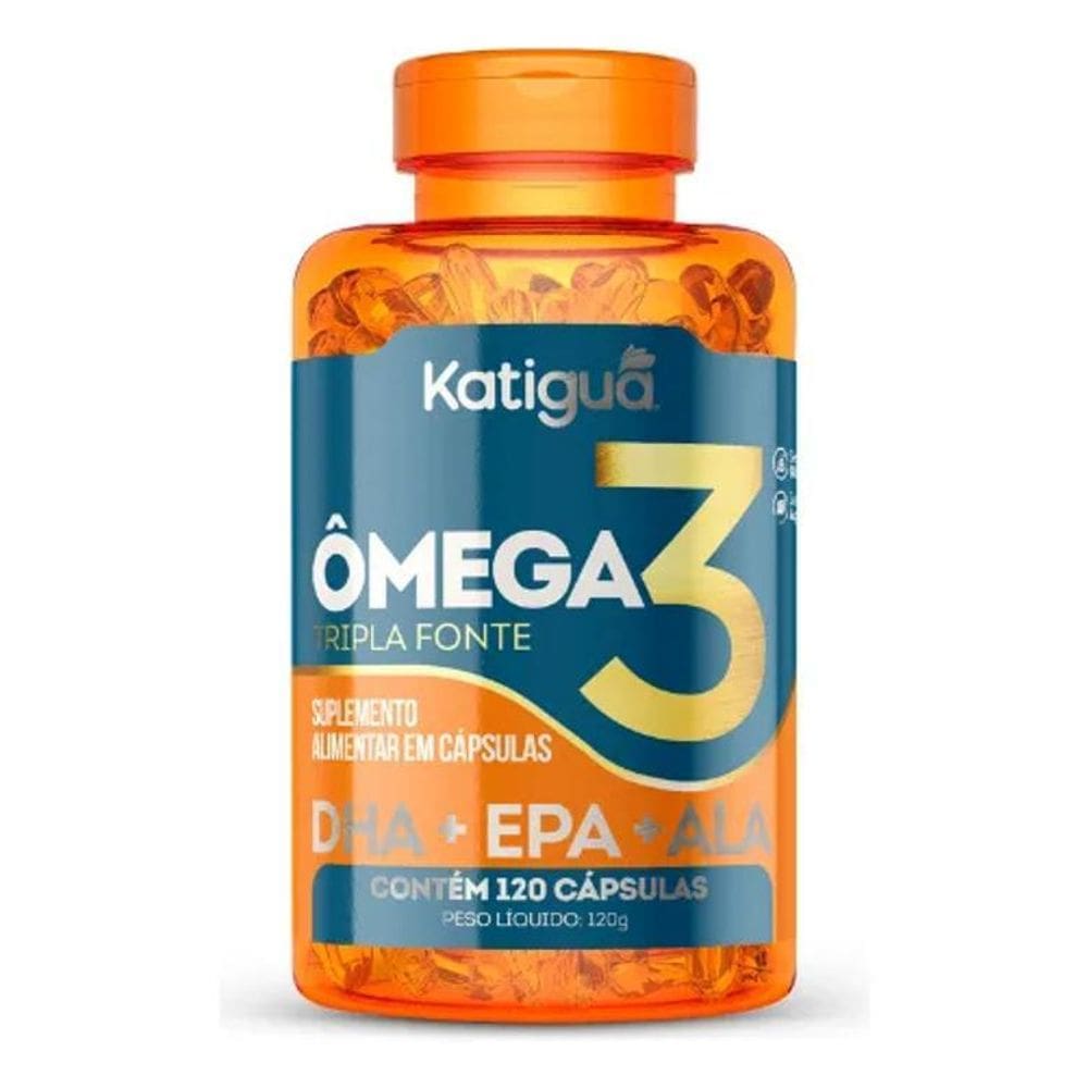 2X Ômega 3 120 Capsulas Tripla Fonte Katigua Sem Sabor