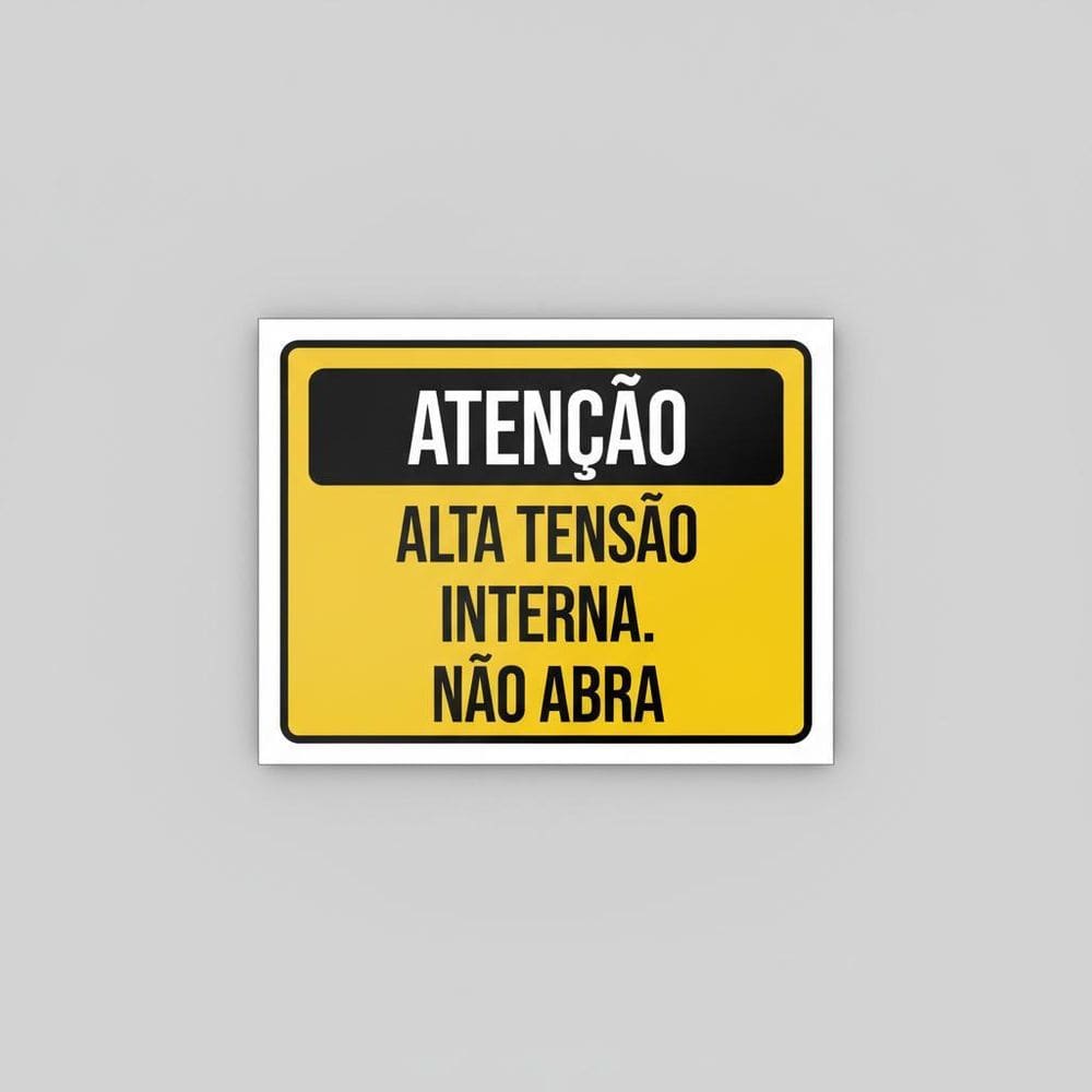 Placa Acm De Atenção Alta Tensão Interna 18X23