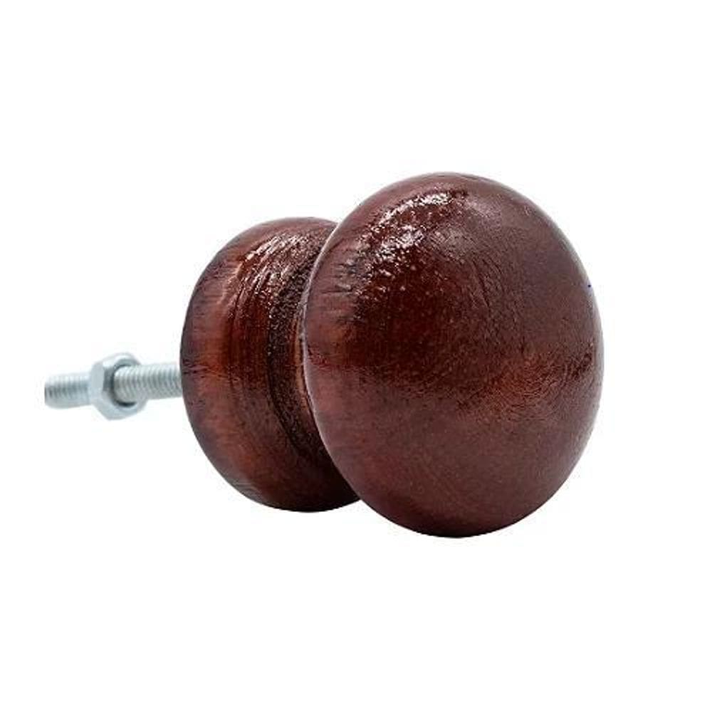 Puxador Madeira Cogumelo Medio Imbuia