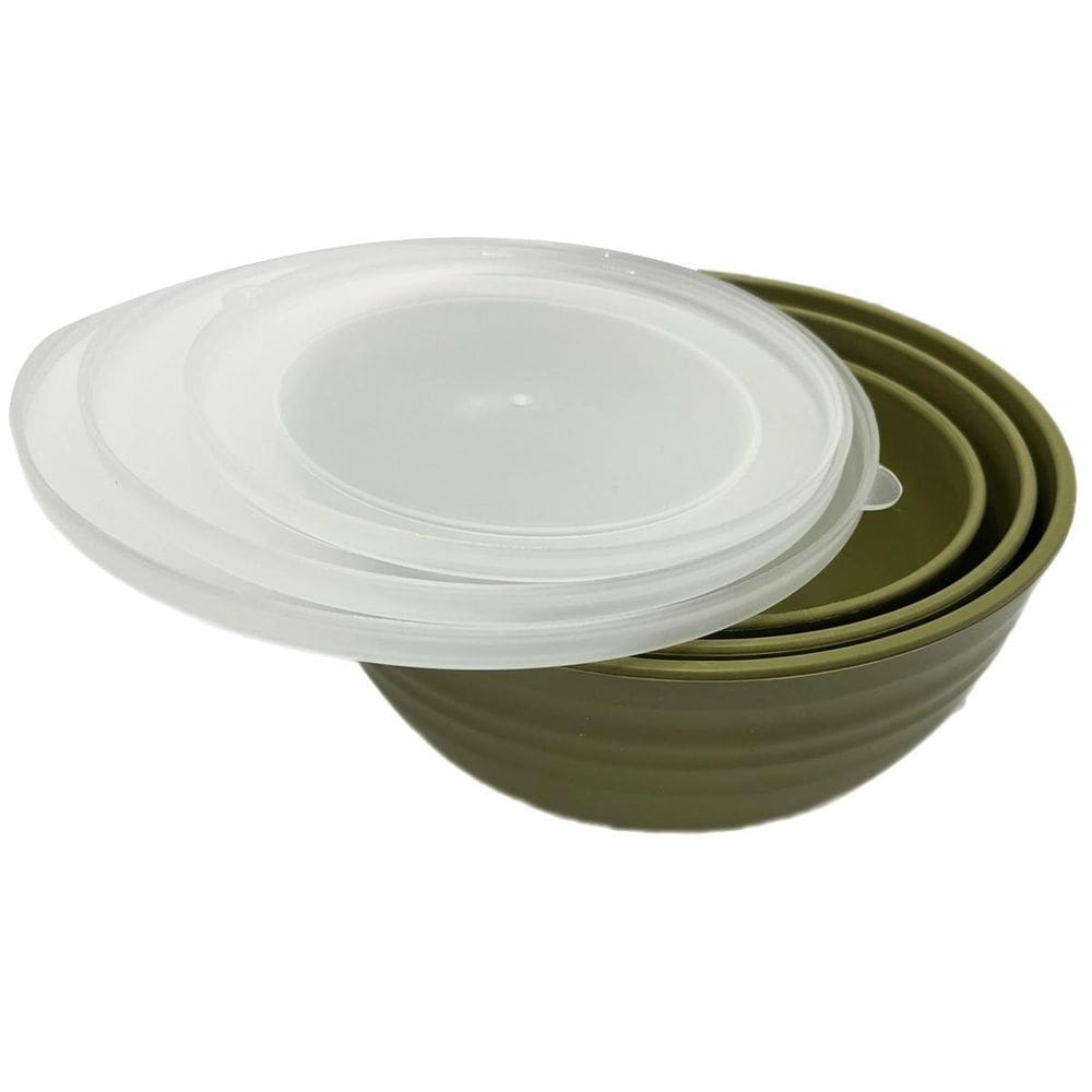 Jogo De Bowls De Bambu Com Tampa Lyor Pp 3Peças