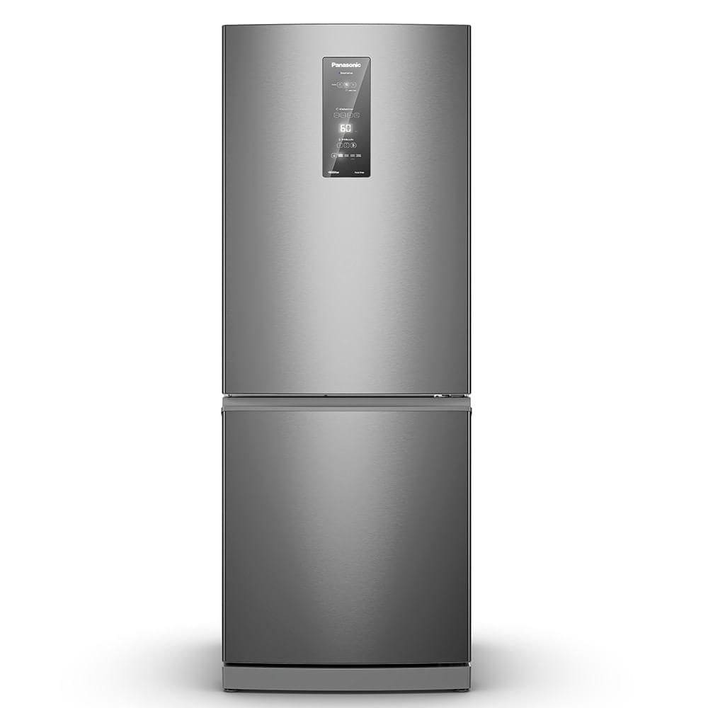 Refrigerador Bottom Freezer Panasonic Inverter de 02 Portas Frost Free com 475 Litros Aço Escovado - NR-BB64PV2X