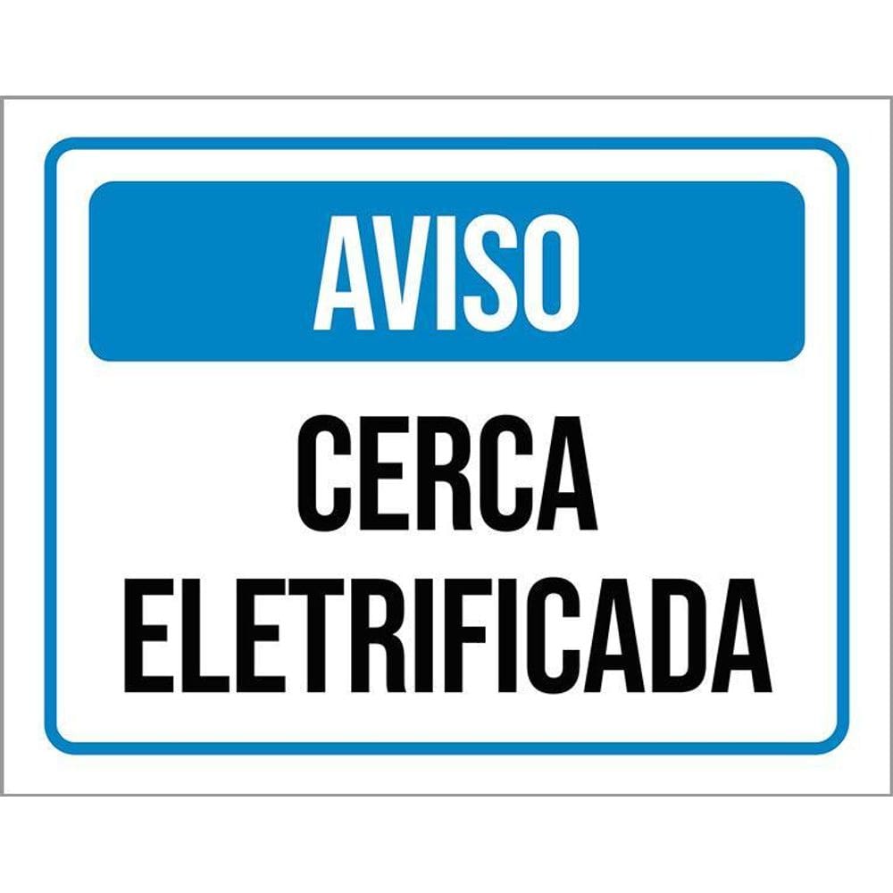 Placa Acm De Aviso Cerca Eletrificada 18X23