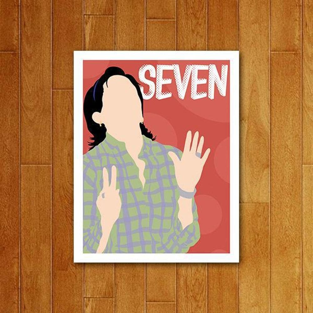 Placa Decorativa Séries - Televisão Ícone Seven 36X46