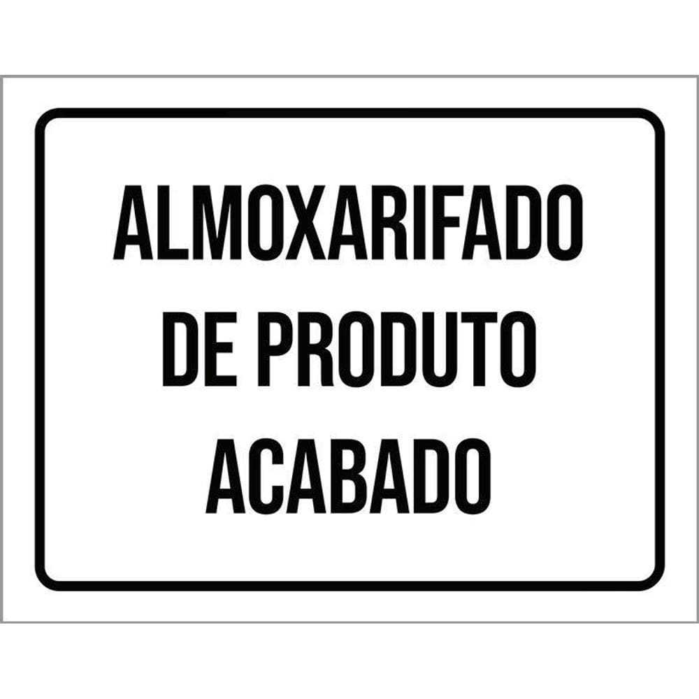 Placa Acm Almoxarifado De Produto Acabado 18X23
