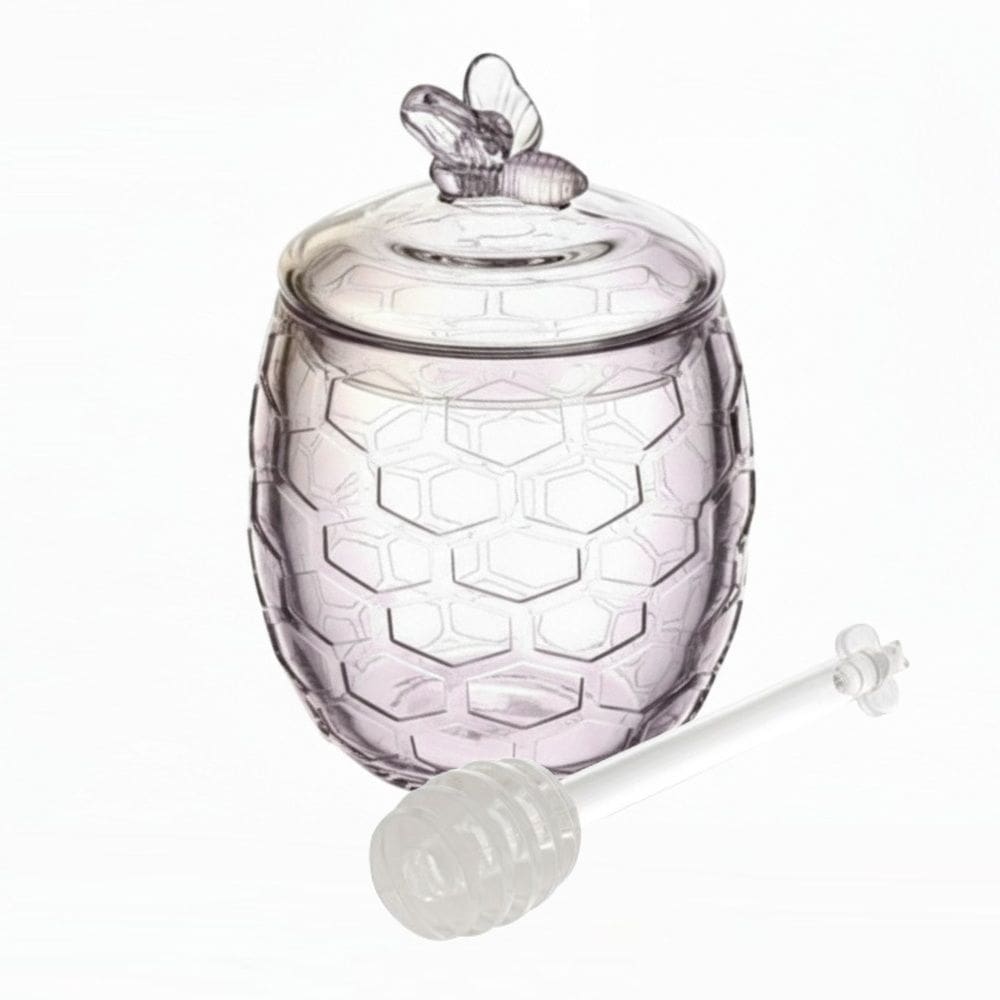 Meleira de Vidro Furta-cor C/Pegador Plástico Bee (Abelha) 230ml Haüskraft