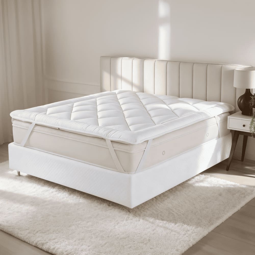 Pillow Top Protetor de Colchão Casa Dona 400 Fios 100% Algodão Hipoalérgico Premium Solteiro Casal Queen e King