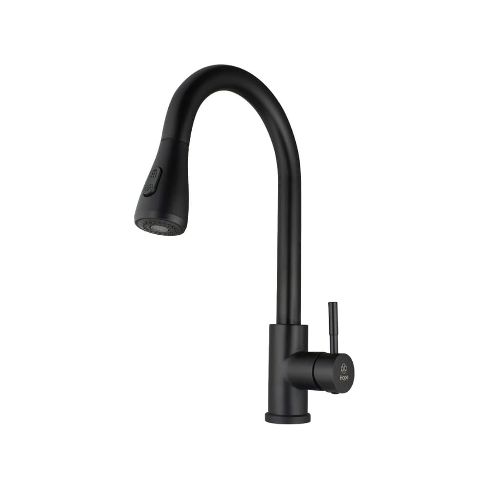 Torneira Gourmet 194218 Monocomanda Extensível Preta Escovada Domum