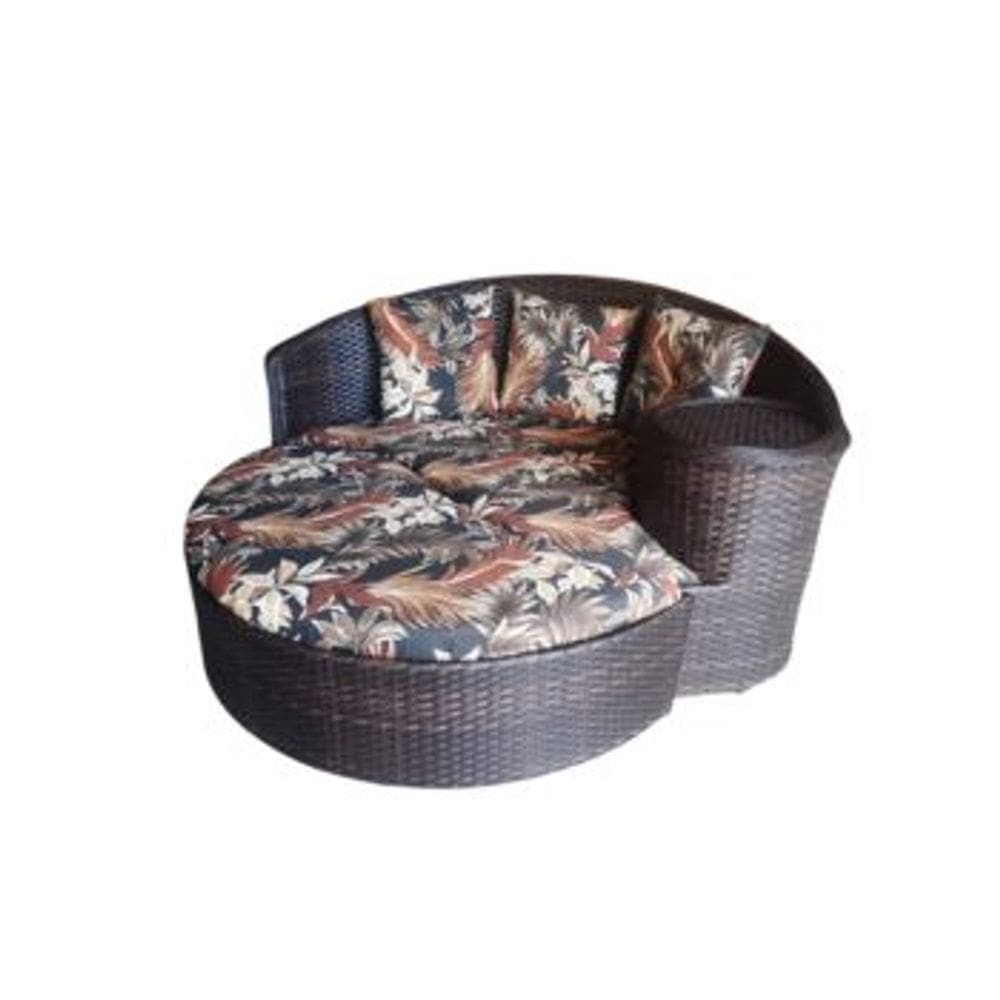 Chaise Dubai Poltrona Dupla Chaise Área Externa Jardim Varanda Sintética Fibra