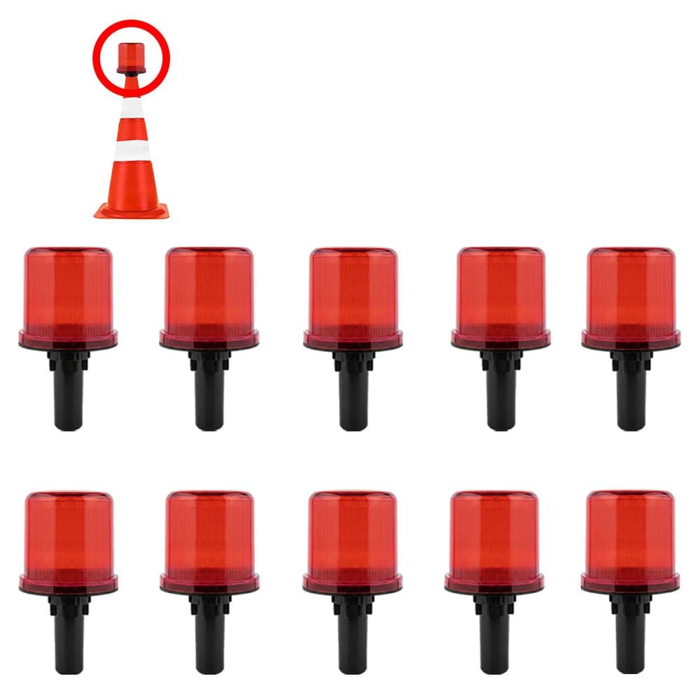 Sinalizador Viario Solar Kit 10 Estrada Rodovia Cone Sinaliza Alerta Transito Obra
