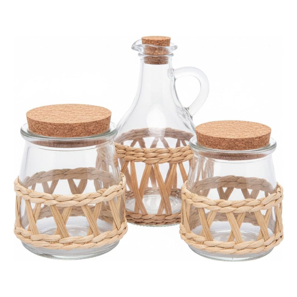 it Porta Temperos E Galheteiro Vidro Com Tampa de Cortiça Wolff