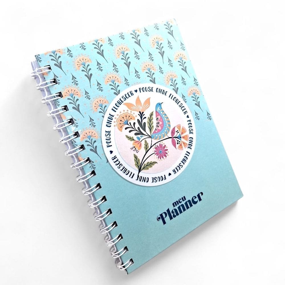 Caderno de Planejamento Anual Azul Planner de Rotina