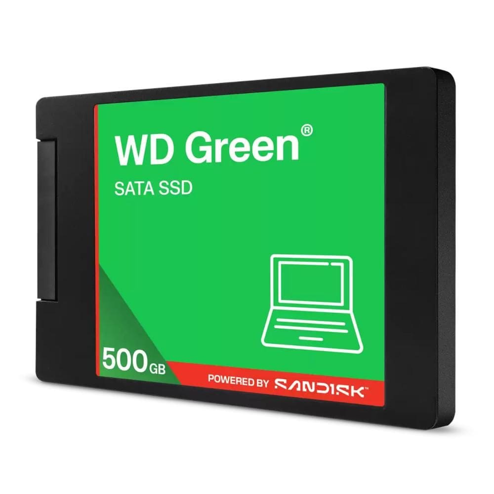 SSD 500GB Sata3 WD Green, Desempenho de leitura sequencial de 545MB/s, WESTERN DIGITAL