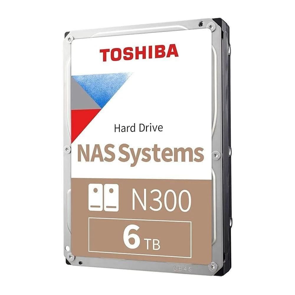 HD 6TB Sata3 para NAS Toshiba N300, 7200 RPM, 512 MB Cache, HDWG760XZSTA