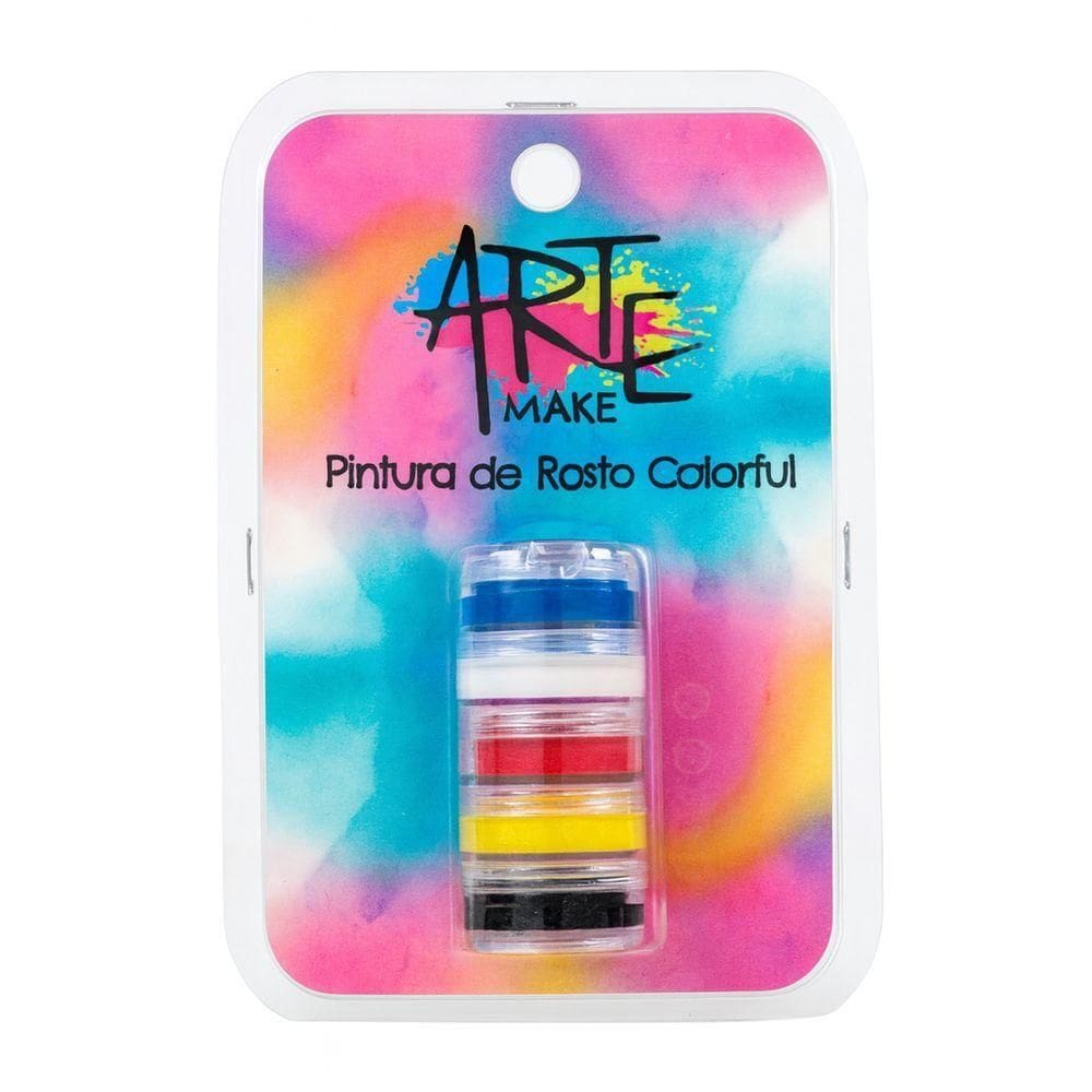 Pintura De Rosto Colorida Safira - 1un