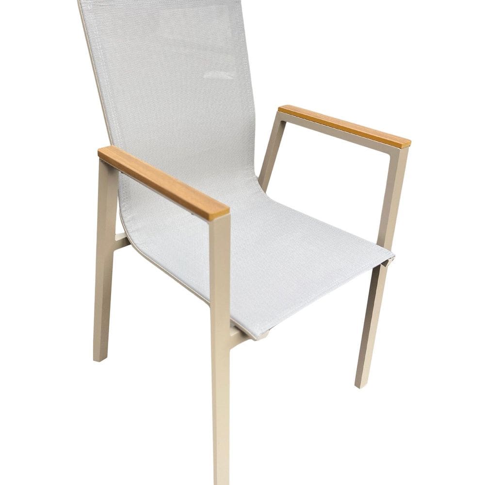 Cadeira em Aluminio e Assento em Tela para Área Externa Angra  Cinza