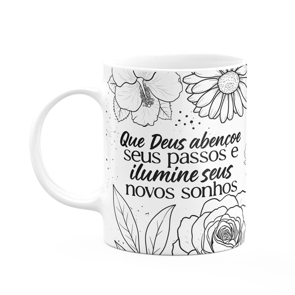 Caneca Motivação - Que Deus abençoe seus passos - M2