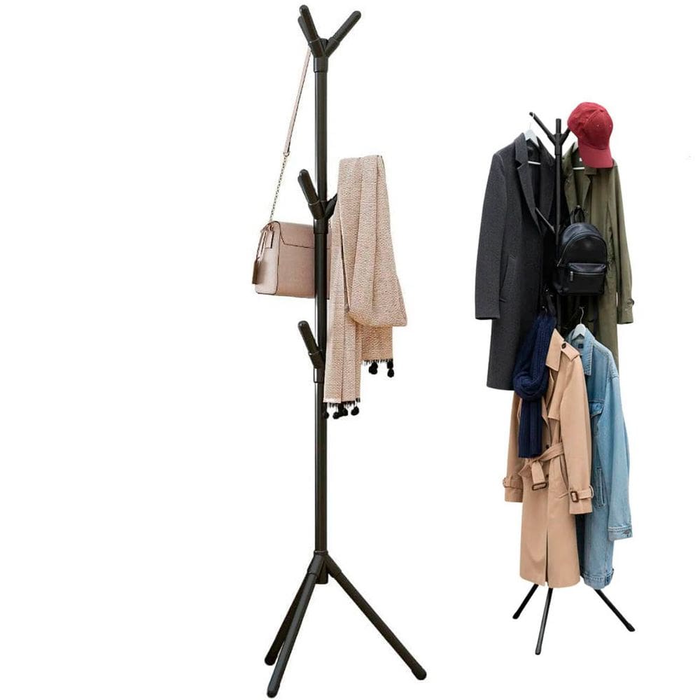 Mancebo Cabideiro 9 Ganchos Organizador Chapeu Roupa Bone Bolsa Casaco Closet Quarto Organizaçao Casa