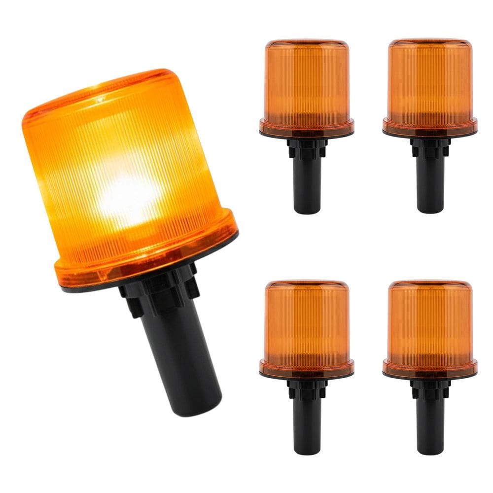 Sinalizador Solar Viario Kit 4 Uni Cone Rodovia Obra Transito Sinalizaçao Emergencia Segurança Acidente Alerta