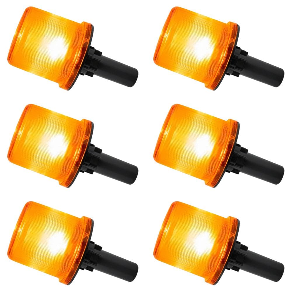 Sinalizador Solar Viario Kit 6 Uni Cone Sinalizacao Transito Obra Rodovia Emergencia Acidente Seguranca Pista