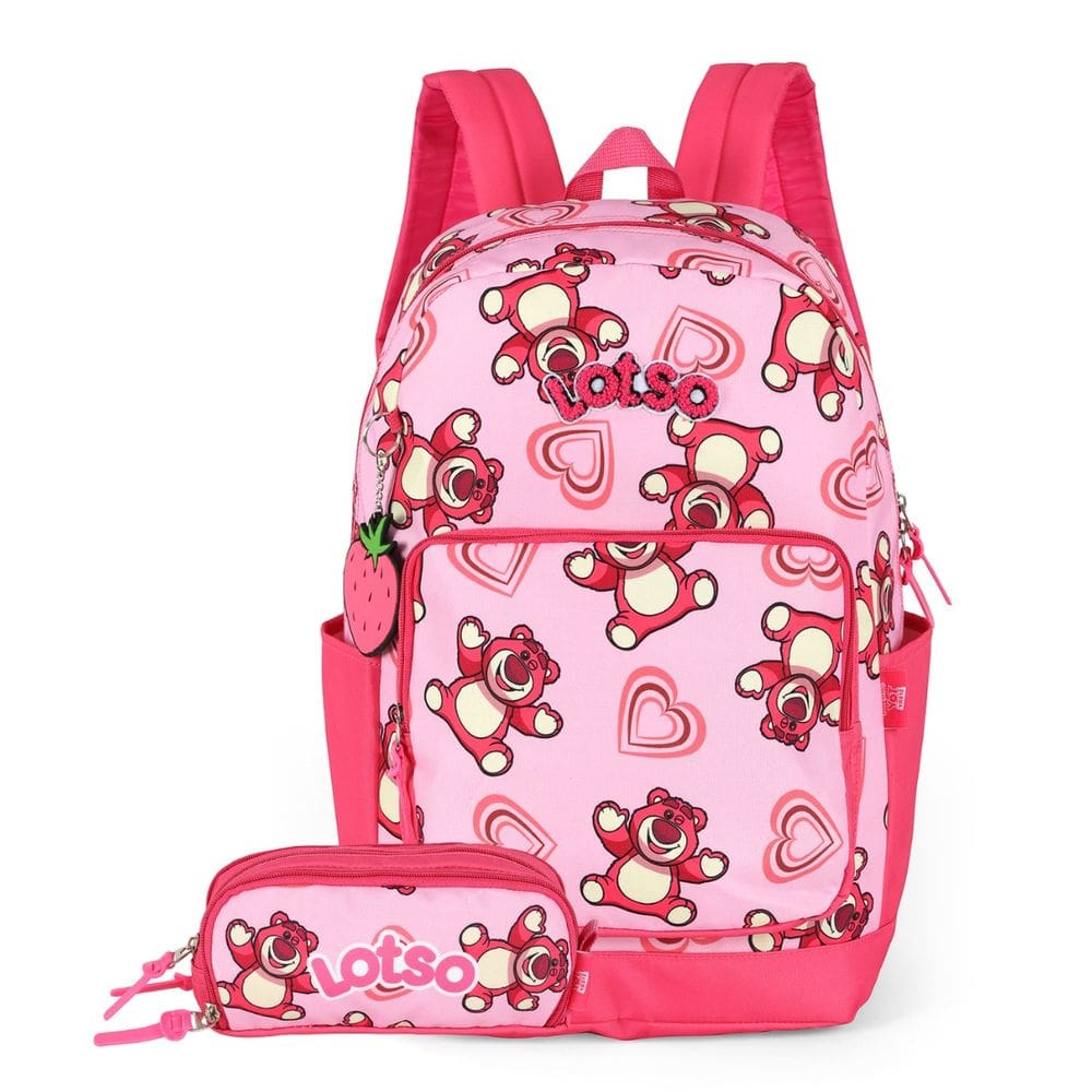 Mochila Escolar de Costas Estojo Triplo Lotso Toy Story