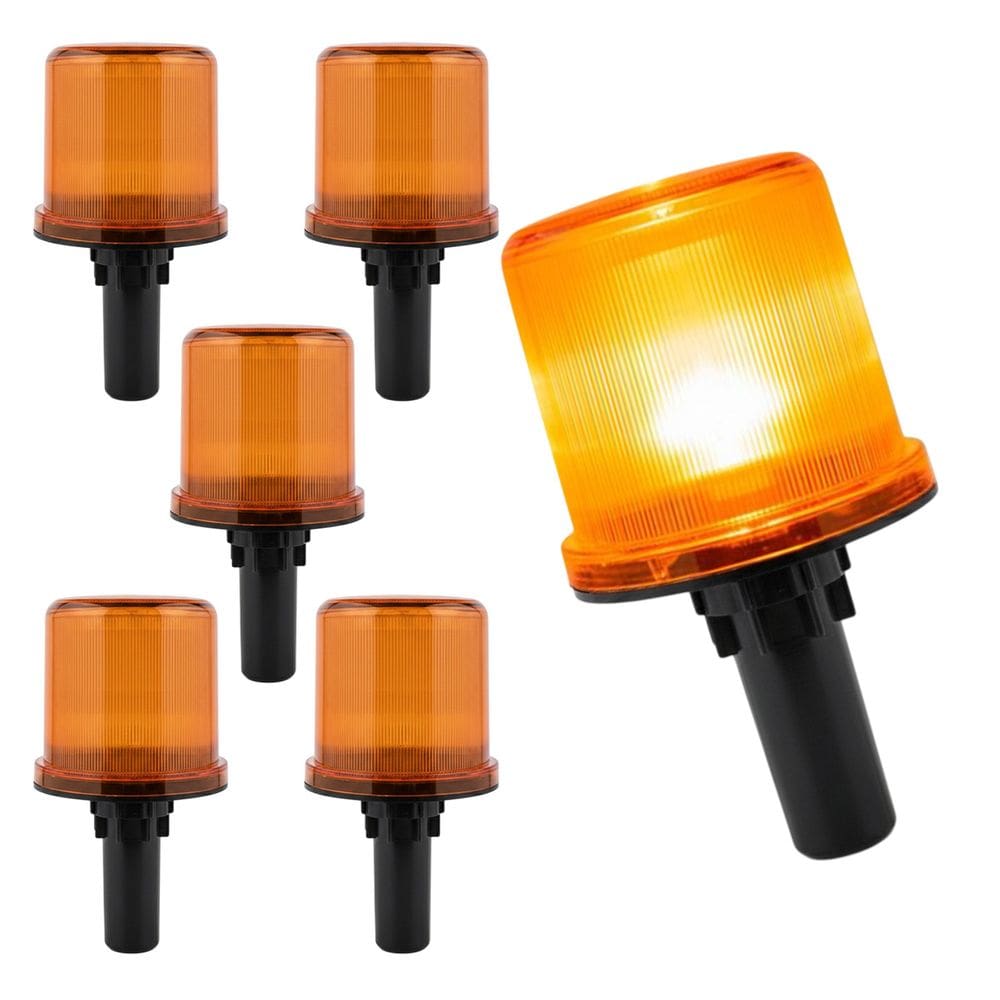 Sinalizador Solar Viario Kit 5 Uni Cone Obra Transito Sinalizaçao Rodovia Transito Sinalizaçao Obra Emergencia Acidente