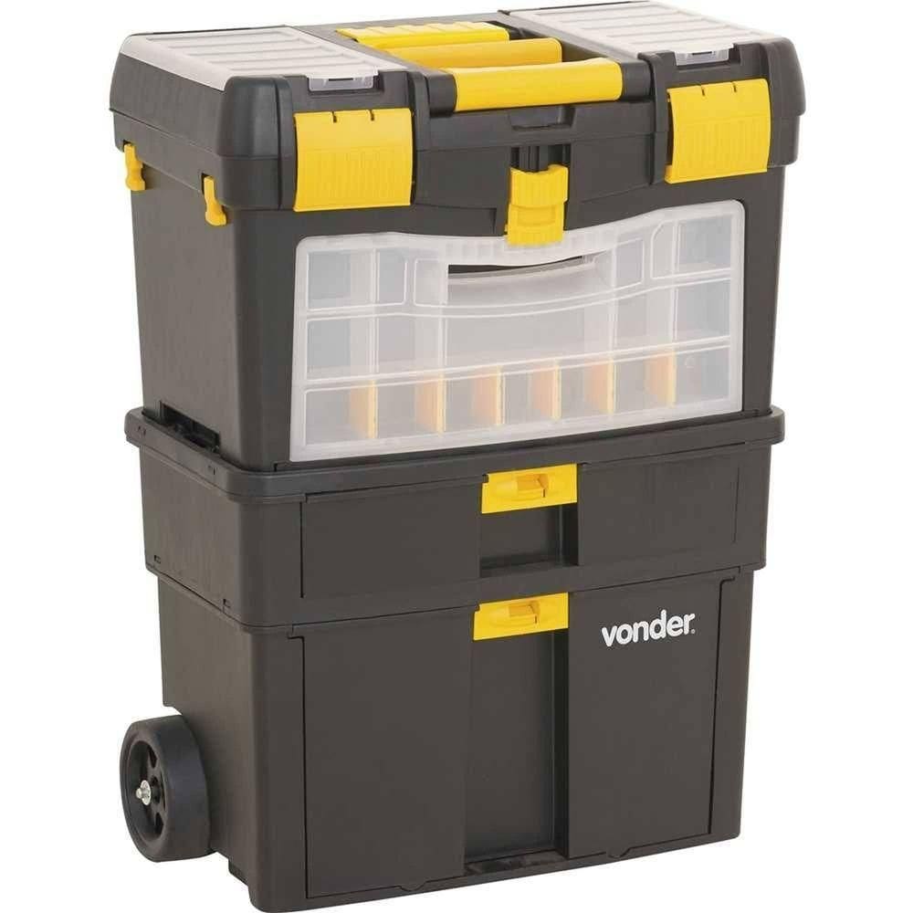 Caixa Para Ferramentas, Plástica, Com Rodas, 46,0 Cm X 26,0 Cm X 62,0 Cm, Crv 0100, Vonder