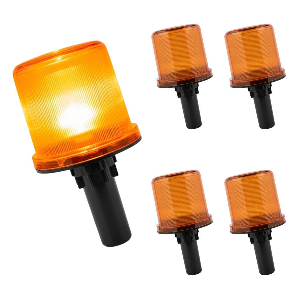 Sinalizador Solar Viario Kit 4 Uni Cone Obra Transito Estrada Rodovia Emergencia Sinalizaçao Alerta Segurança Rua