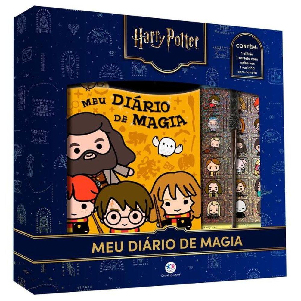 Harry Potter - Meu Diário de Magia com Varinha-Caneta e Adesivos
