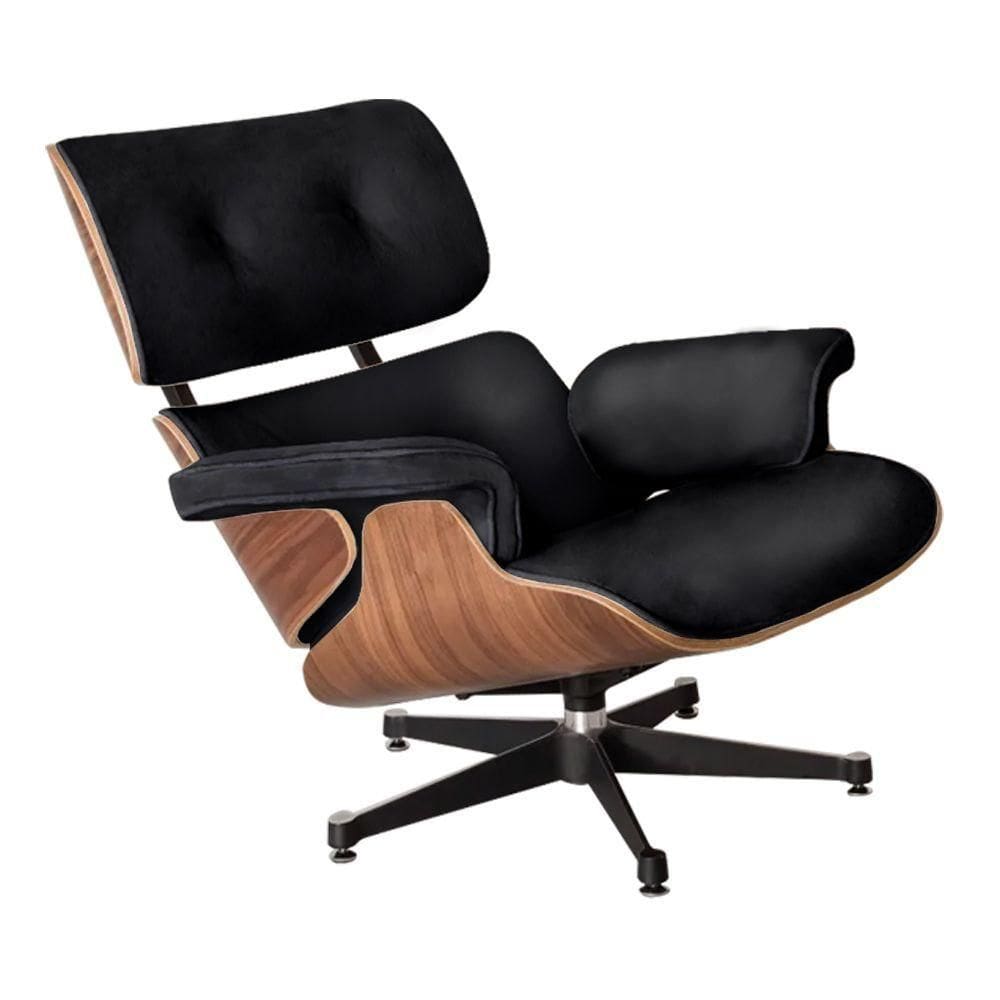 Poltrona Anatômica Charles Eames Sem Puff Courissimo - Preto