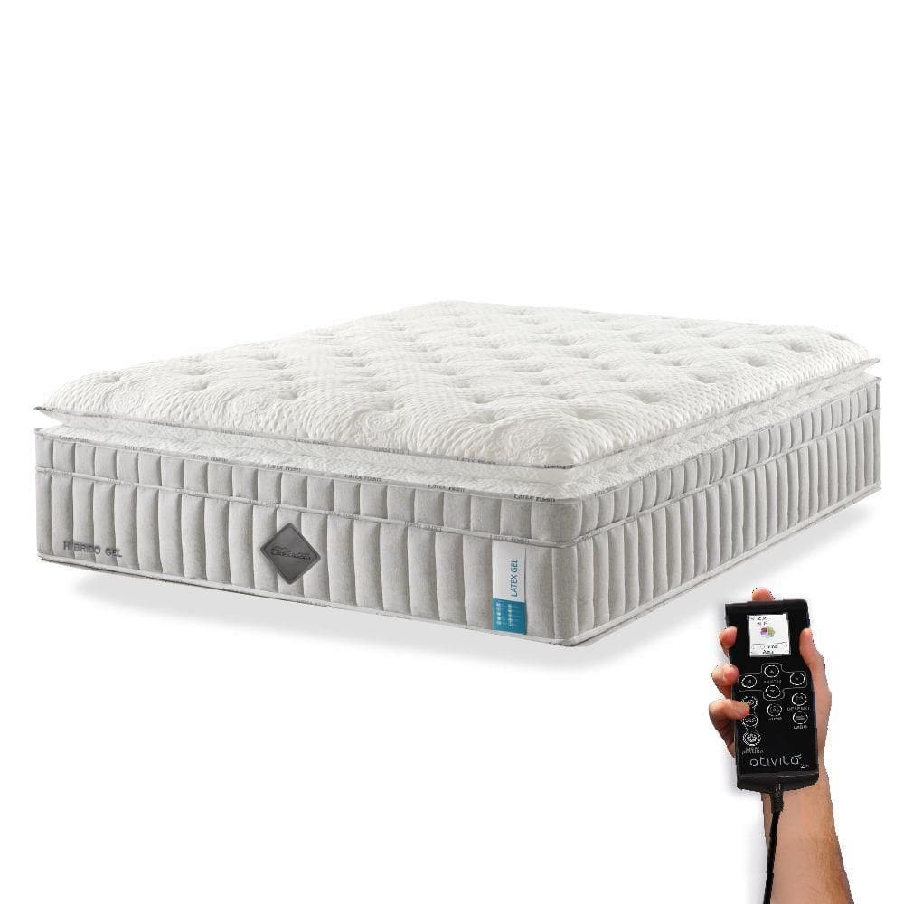Colchão De Látex Híbrido Qgel Com Cobre Casal 138x188cm