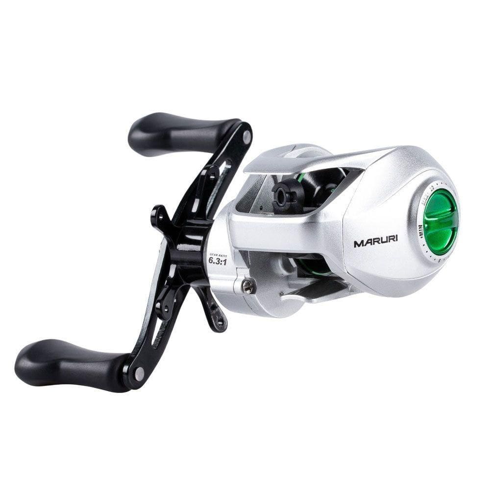 Carretilha Para Pesca Maruri Luke Prata 5r Lado Da Manivela Direita