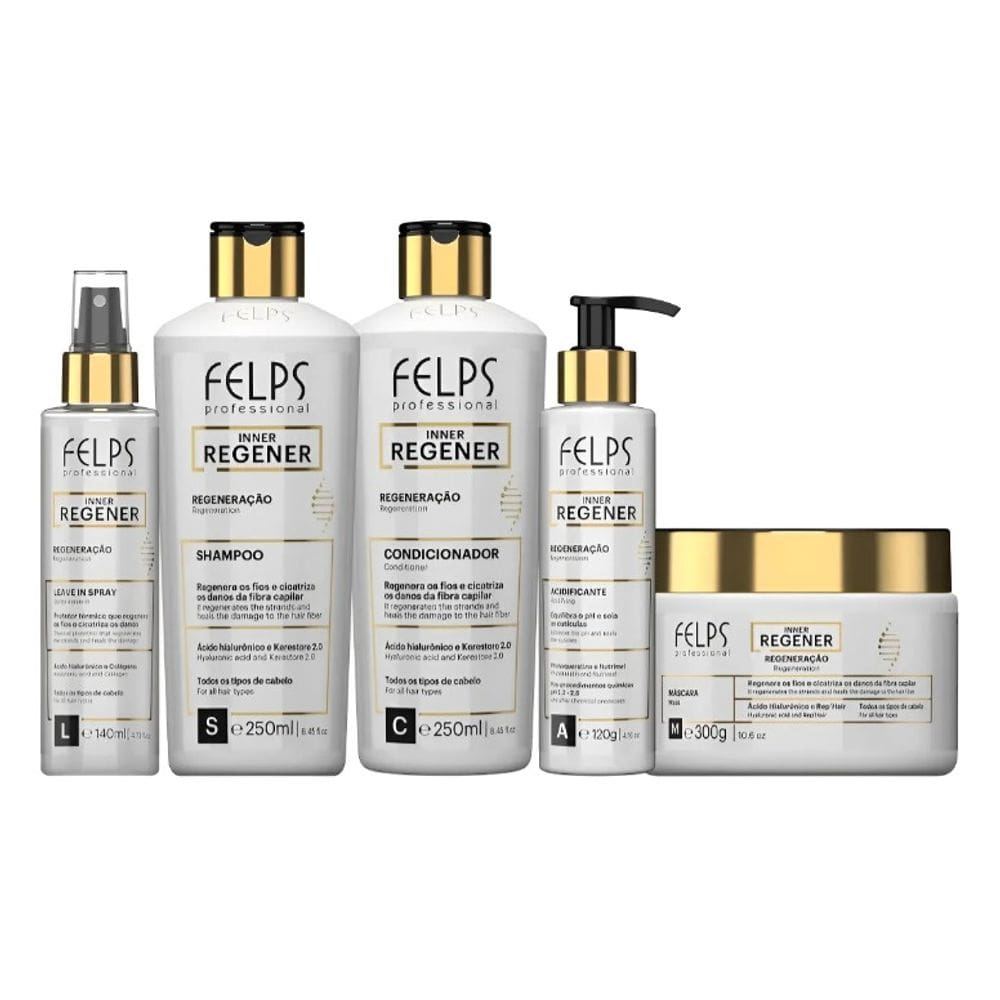 Kit Especial Inner Regener Regeneração Felps Professional  - 5 Produtos