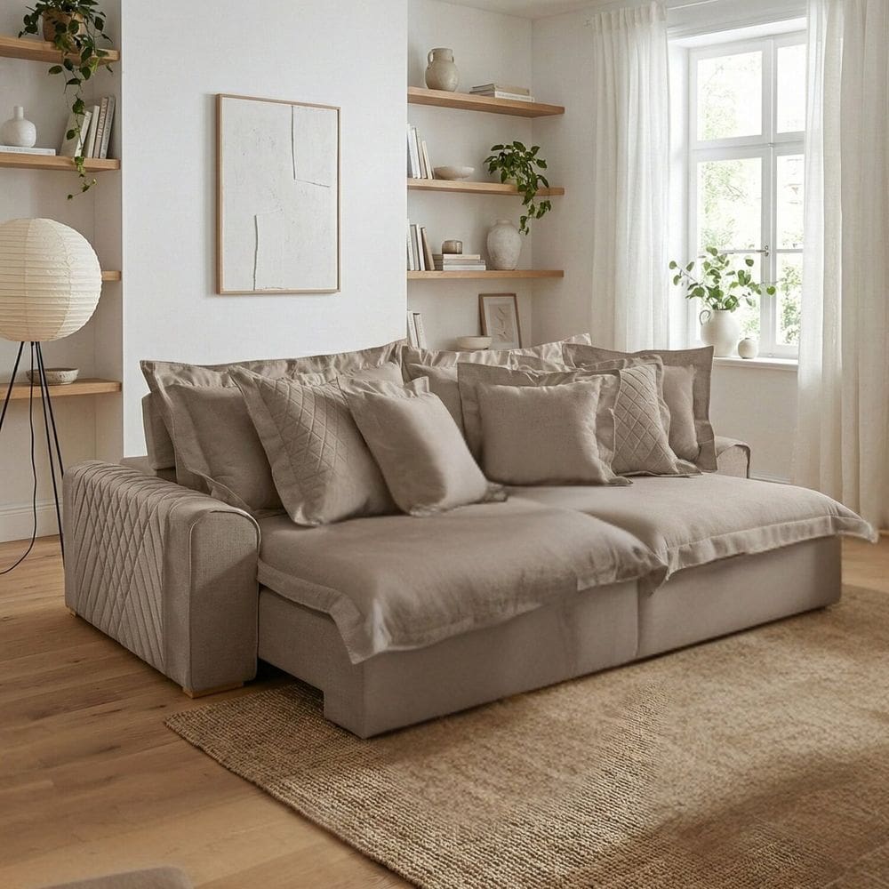 Sofá Retrátil e Reclinável 3 Lugares 230cm Veludo Zeus Marrom