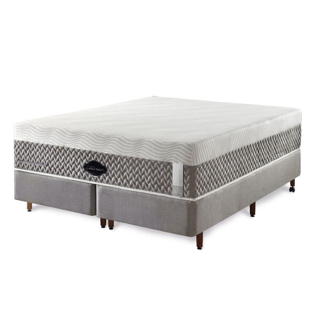 Colchão De Látex Híbrido Médio Box Casal 138x188cm