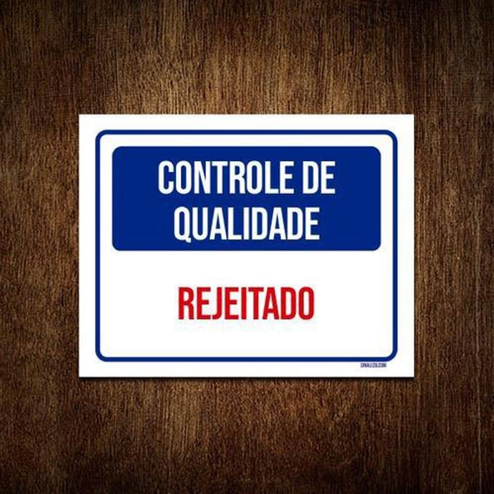 Kit 10 Placas Controle De Qualidade Rejeitado