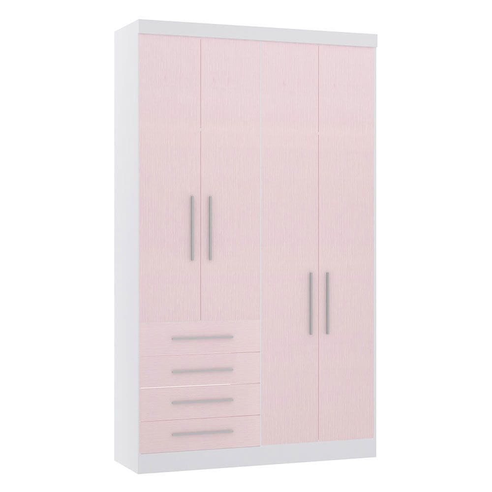 Guarda Roupa Modulado 134,50cm 4 Portas e 4 Gavetas Alpes Luciane Moveis