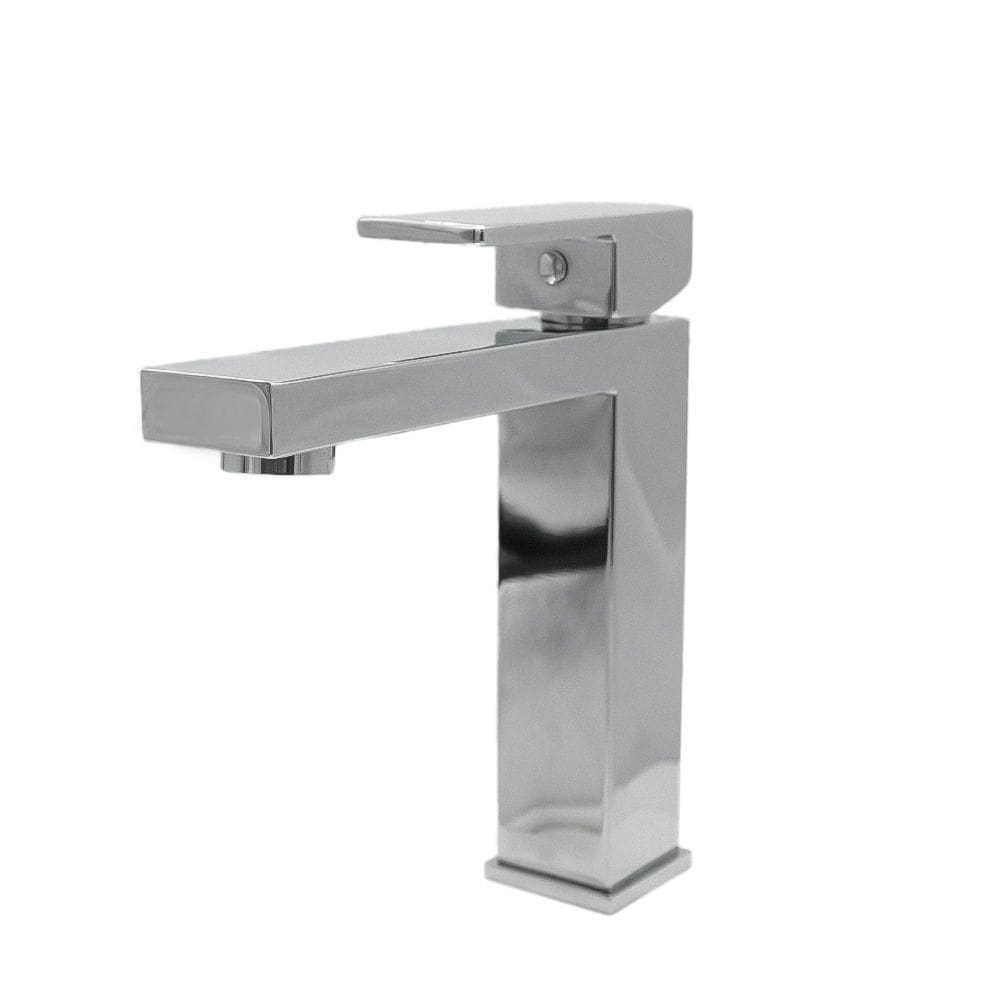 Torneira Lavatório Quadrada Bancada Bica Baixa Cromado 1/4v