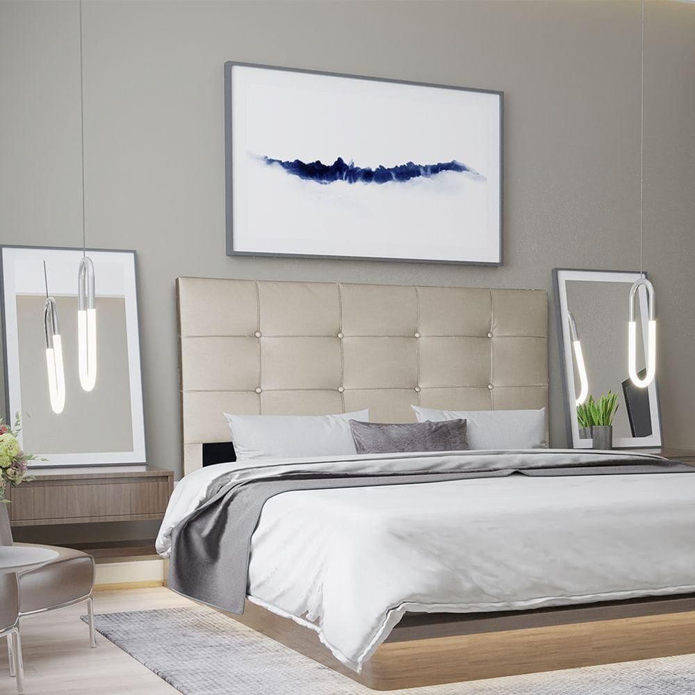 Cabeceira Casal 1,95m Roma Corino Bege